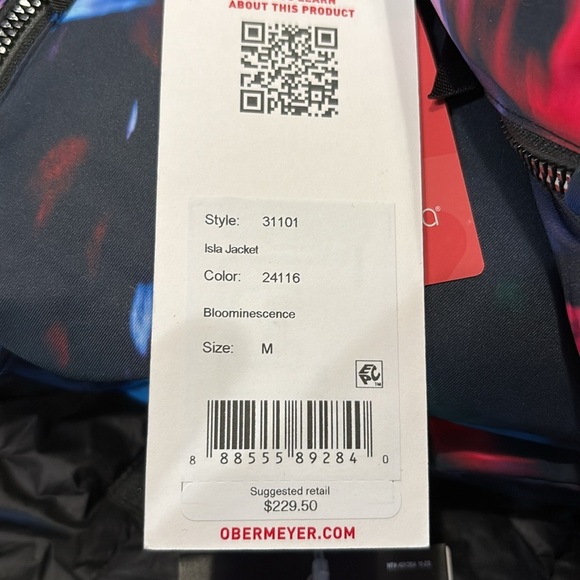 Obermeyer Youth Isla Puffer Ski Jacket. Size medium, 10/12. NWT! - Picture 7 of 7